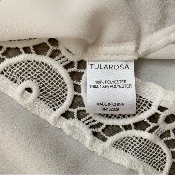 Tularosa Revolve Farrah Blouse Long Flare Sleeve Crochet Lace Ivory Size XS - Picture 13 of 16